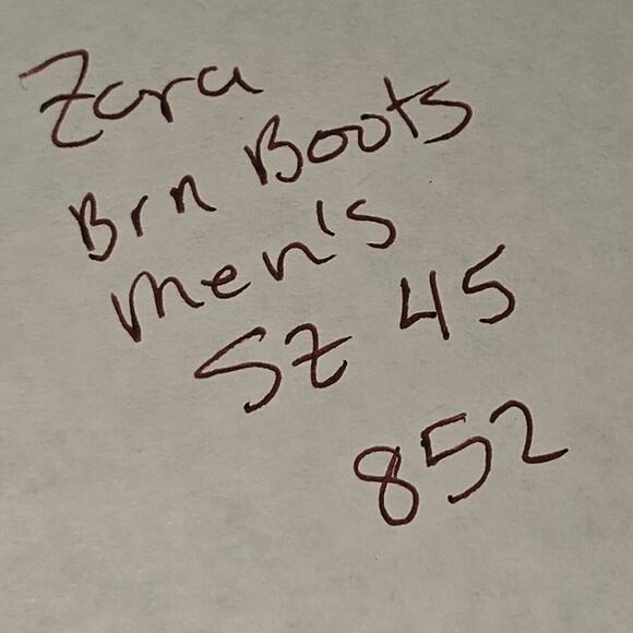 Zara Men's Tan‎ Suede Leather Chelsea Boots Size EU 45 US 11 NEW - Picture 8 of 9